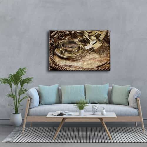 Eski Harita Canvas Tablo