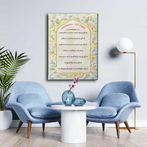 Mevlana'nın 7 Öğüdü Motifli Tablo
