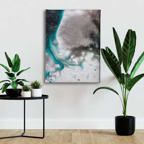 Yeşil Beyaz Canvas Tablo