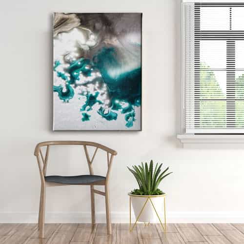 Yeşil Beyaz Canvas Tablo