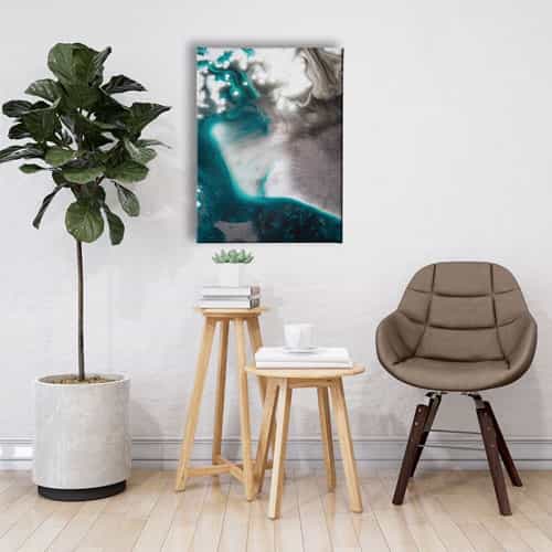 Yeşil Beyaz Canvas Tablo