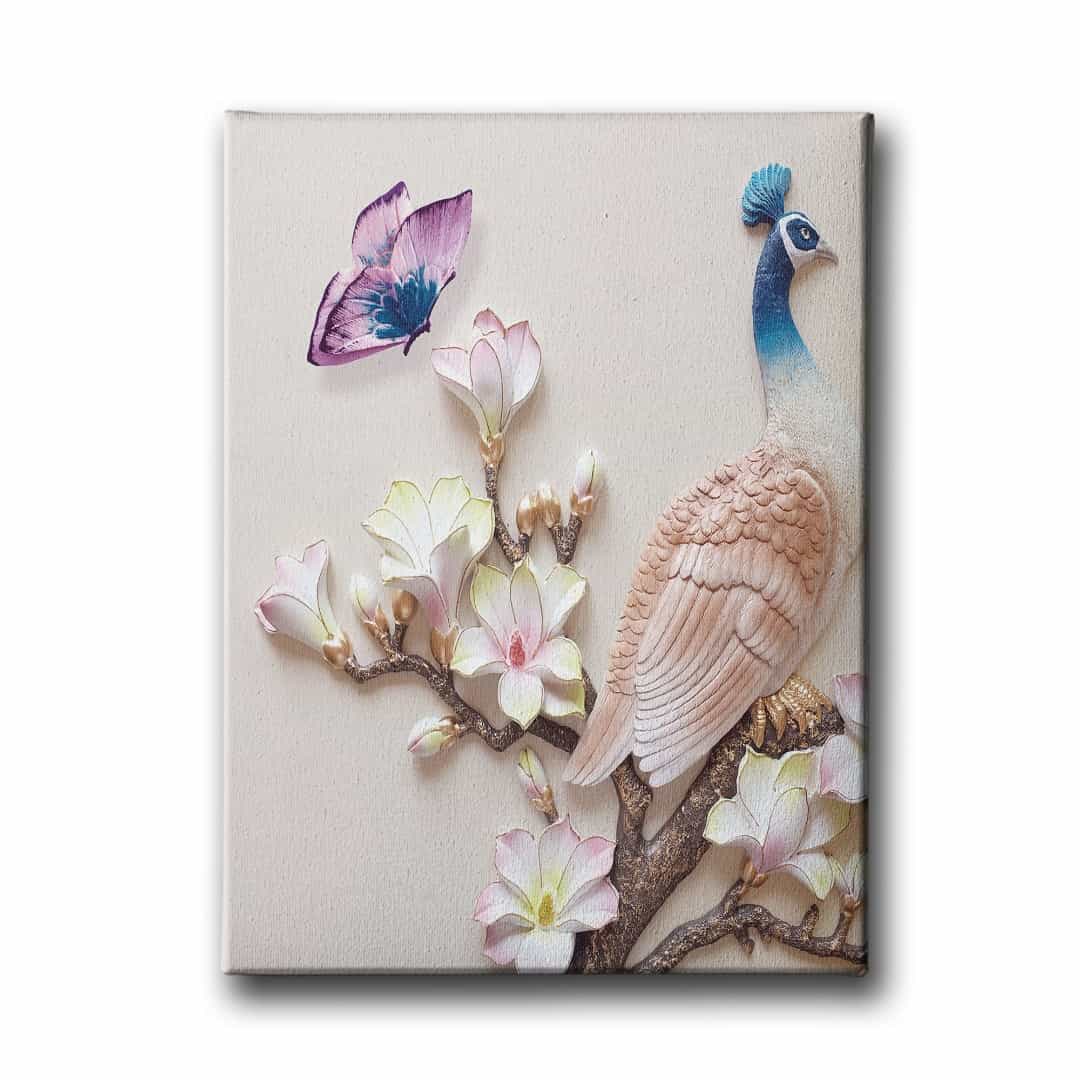 Tavus Kuşu Canvas Tablo