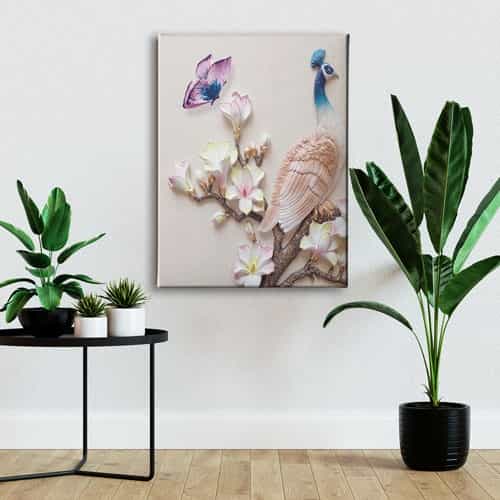 Tavus Kuşu Canvas Tablo