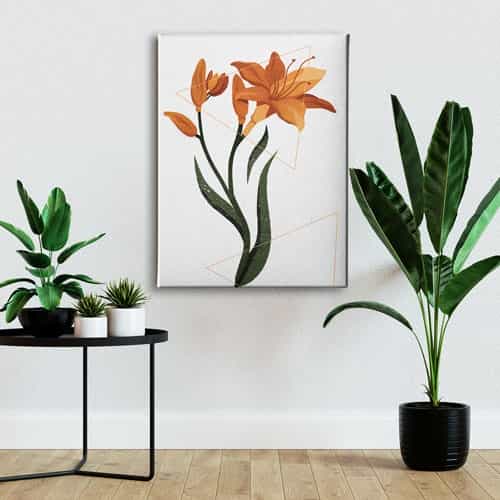 Turuncu Çiçek Canvas Tablo