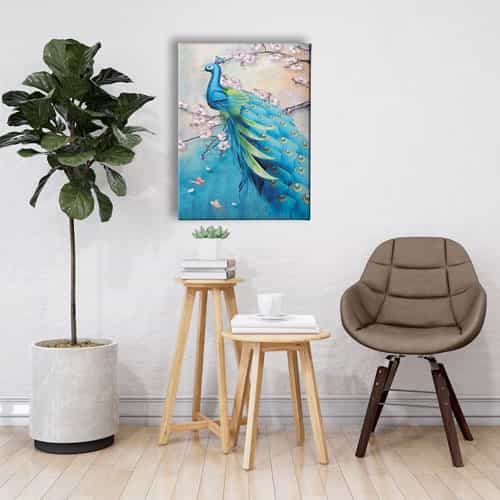 Tavus Kuşu Canvas Tablo