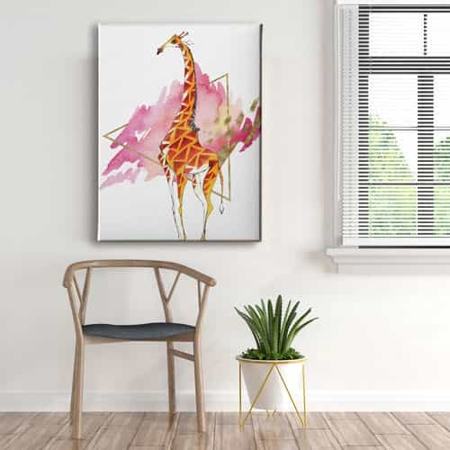 Zürafa Canvas Tablo