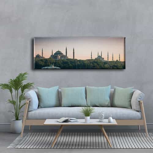 Ayasofya-Sültan Ahmed Cami Panoramik Kanvas Tablo