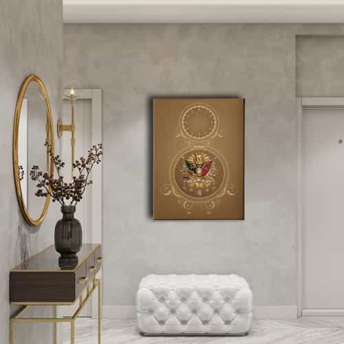Osmanlı Arması Saatli Tablo