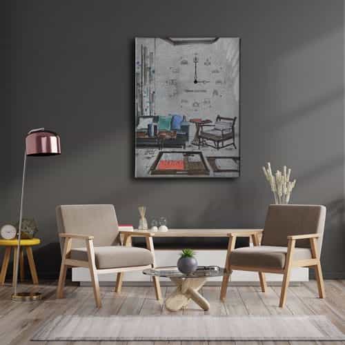 Modern  Saatli Tablo