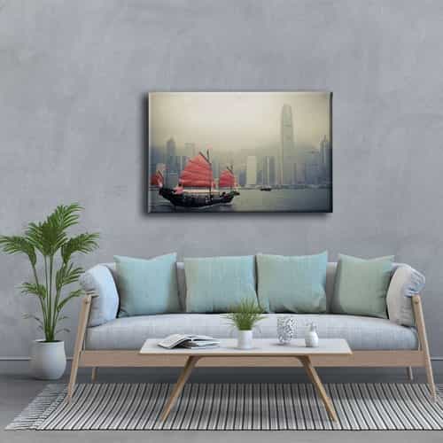 Hong Kong Limanı Canvas Tablo
