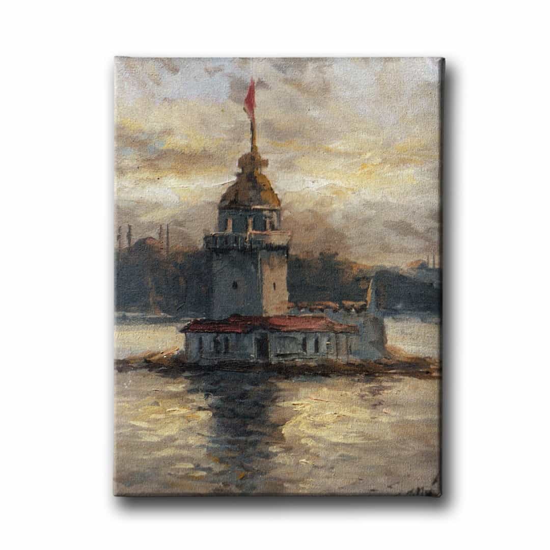 Kız Kulesi Yağlı Boya Kanvas Tablo